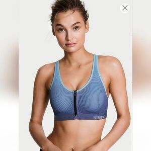 Victoria's Secret Blue Gradient Zip Sports Bra